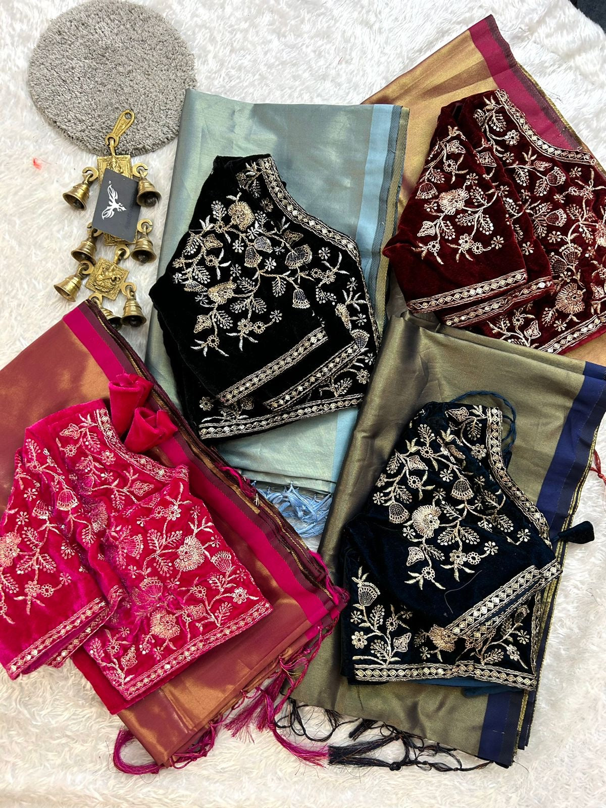 PRITA - Tissue Silk Saree x Readymade Blouse