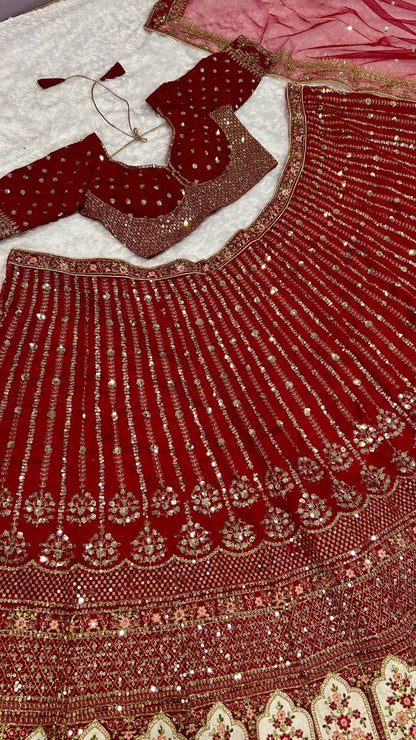 Red Premium Bridal Red Lehenga