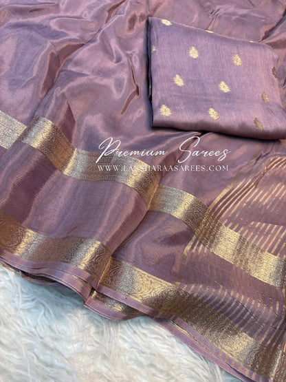 Laksharaa Sarees Mysore crepe silk Saree Mauve