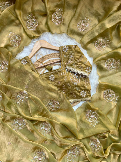 JESSIE — Shimmer Space Silk Saree x stitched blouse - Laksharaa Sarees