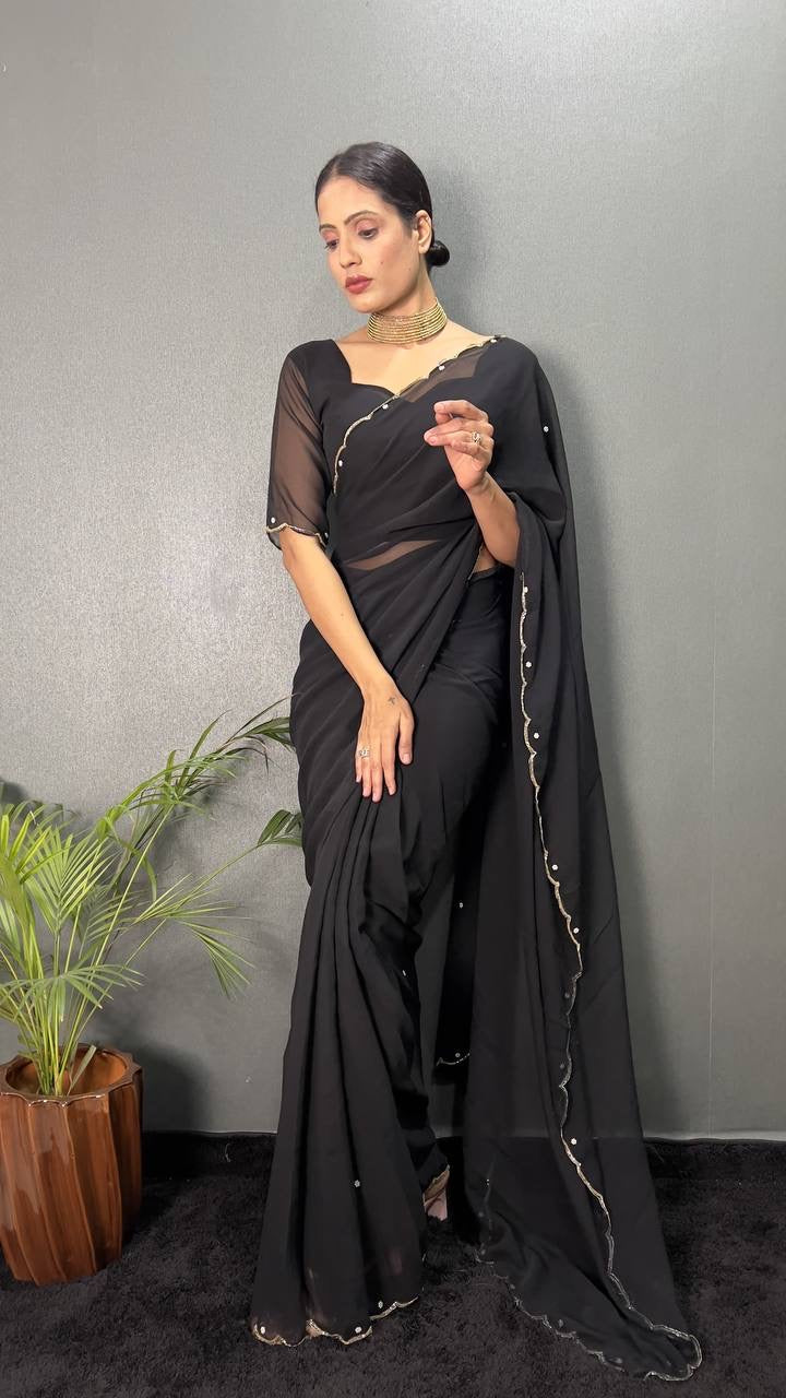 Readymade Saree x Simple Border Work