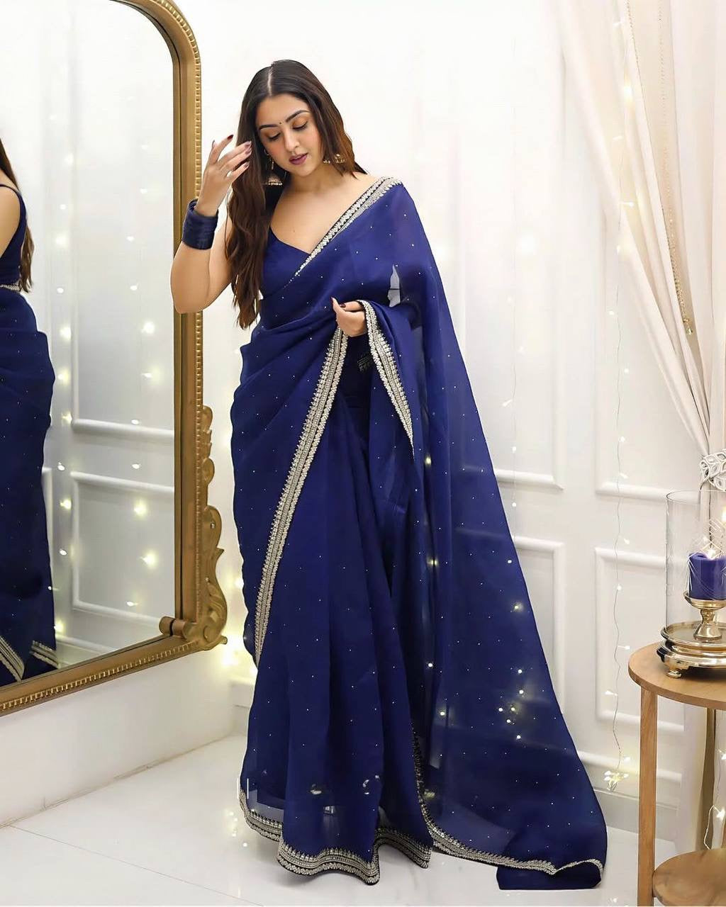 KAVYA - Blue Partywear Saree