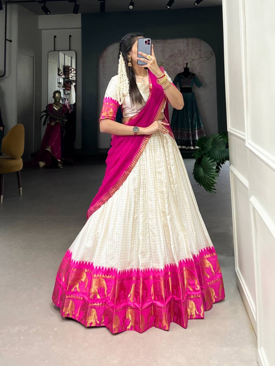 SNEHA - Poly Cotton Silk Lehenga