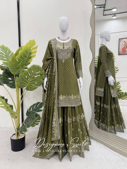 BHAVNIA — Premium Georgette Sharara Suit