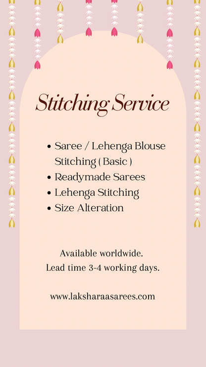 Readymade Saree/Blouse Stitching Service