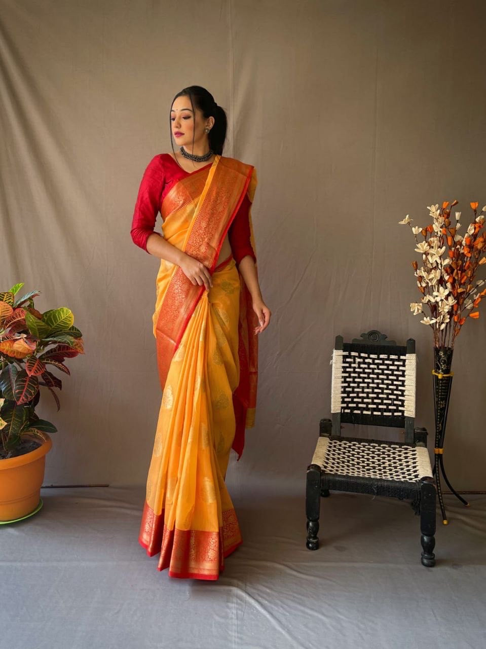 Soft Cotton Linen Saree