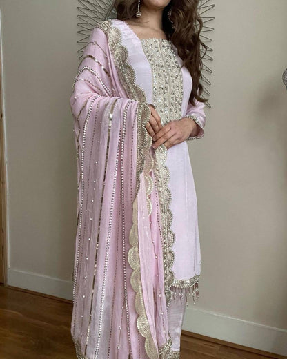 Freya Baby Pink Pakistani Suit