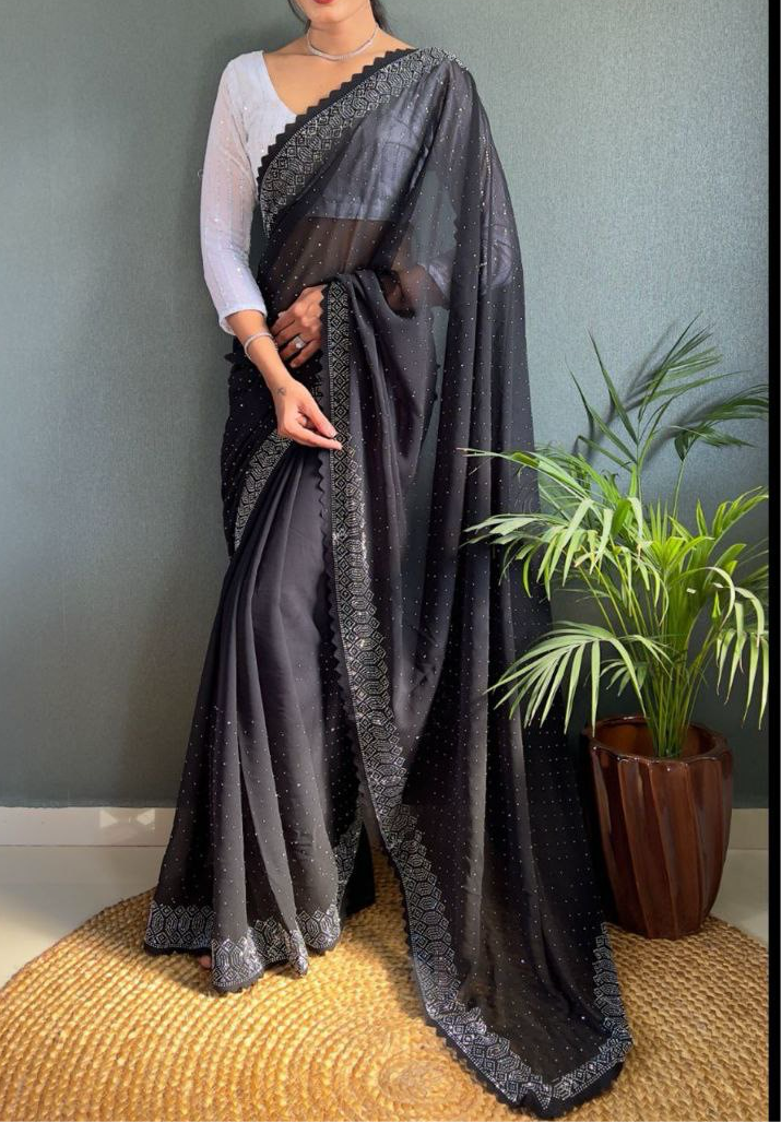 Readymade Saree x Stone Work