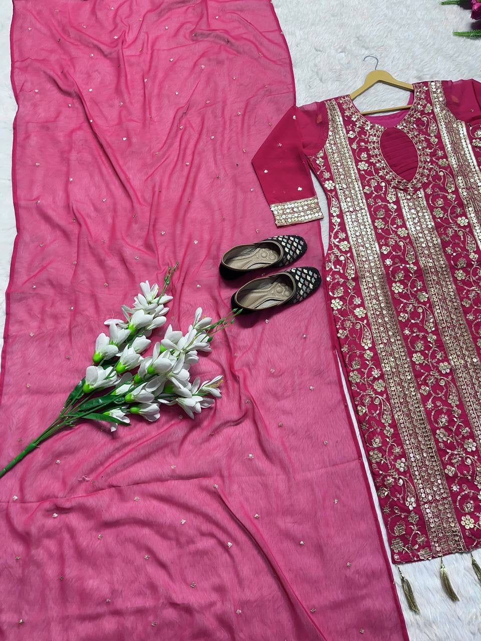 Tasha Rani Pink Salwar Kameez