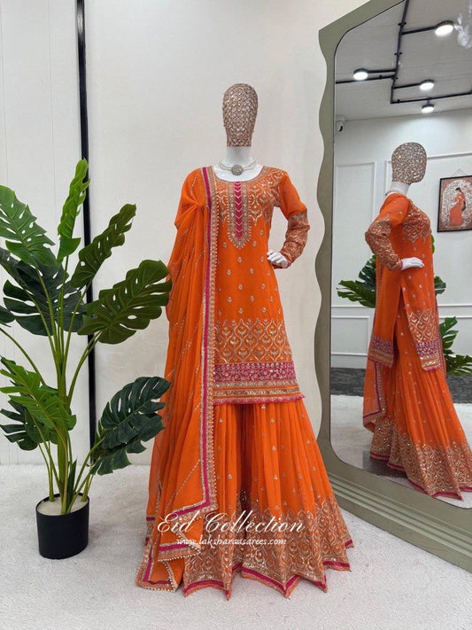 KALISHA - Premium Orange Sharara