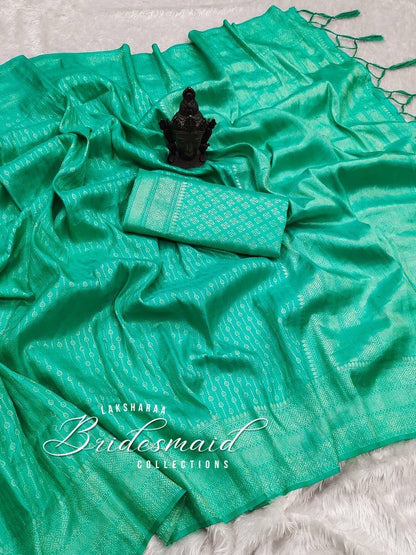 Kubera Silk Saree - Silver Zari