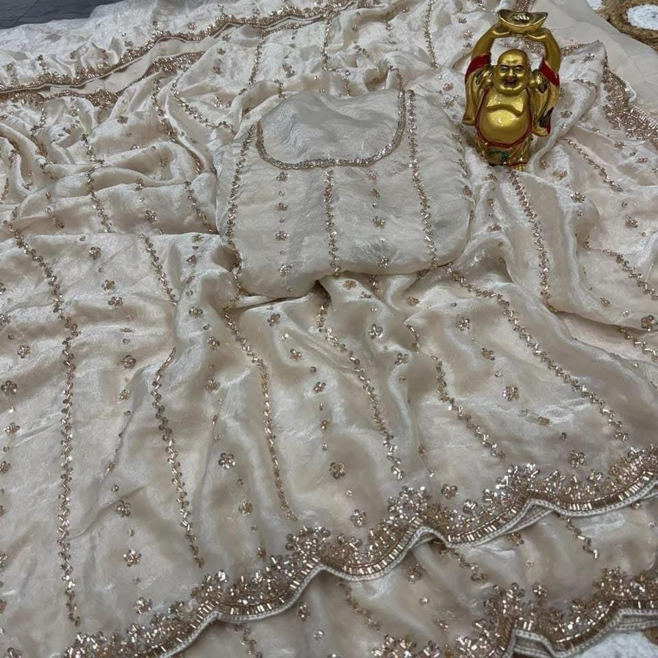 KISHAA — Premium Shimmer Stone & Sequin Dinner Saree in Pastel Series & Bold Shades - Laksharaa Sarees