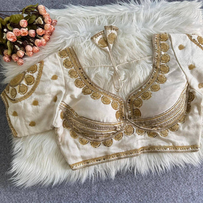 Laksharaa Sarees Blouse Off-White
