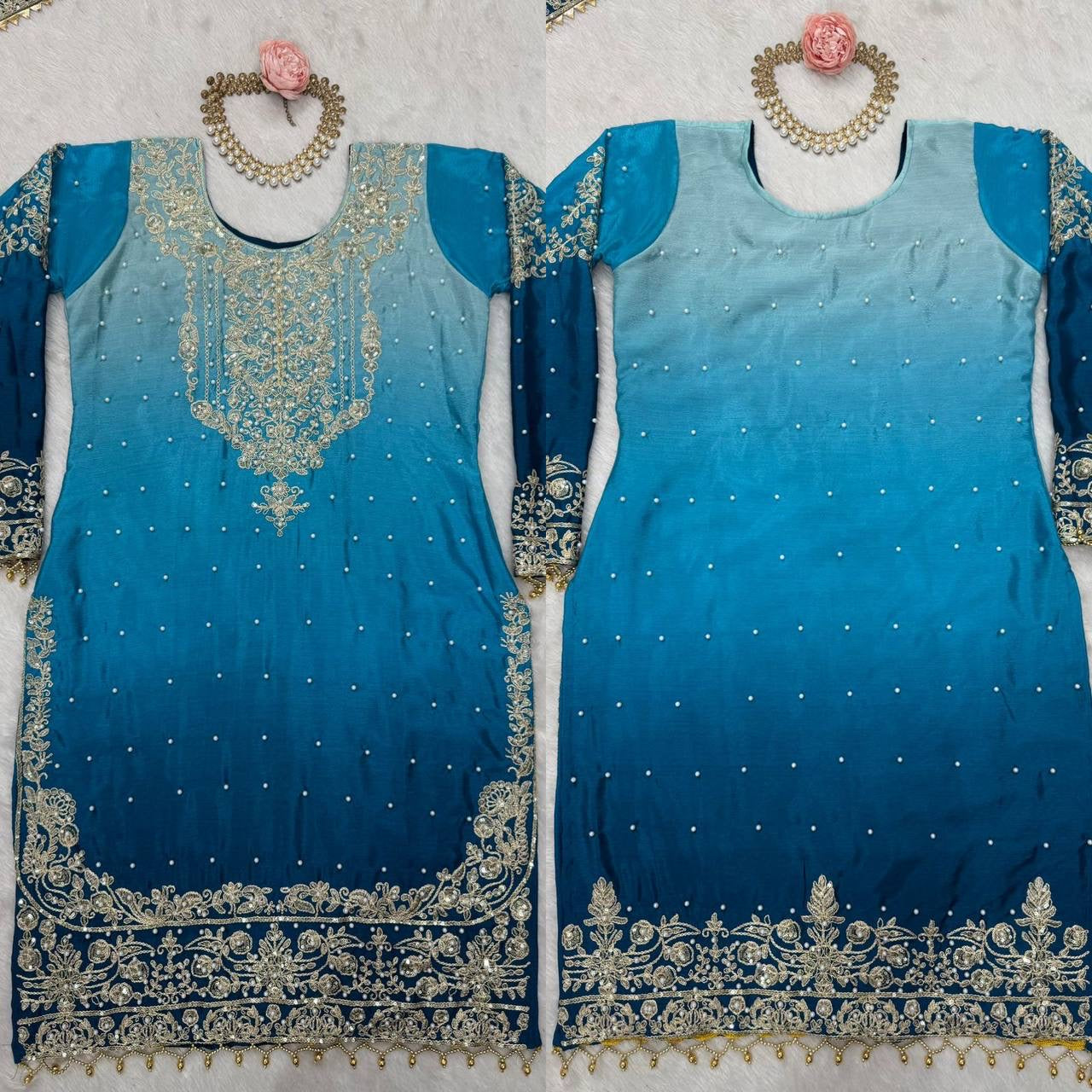 LAVINAA - Ombré Sharara Suit