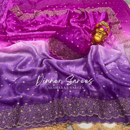 Laksharaa Sarees NAYLAA 2.0 — ombré shimmer silk Saree Purple and Lavender Ombré