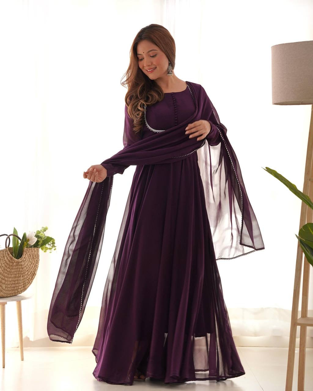 Purple Anarkali