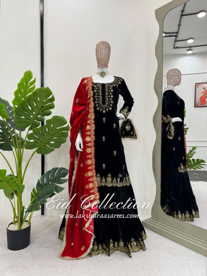 NARA — Premium Velvet Sharara Suits