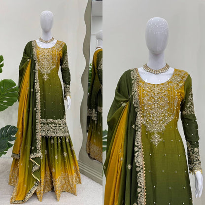 LAVINAA - Ombré Sharara Suit