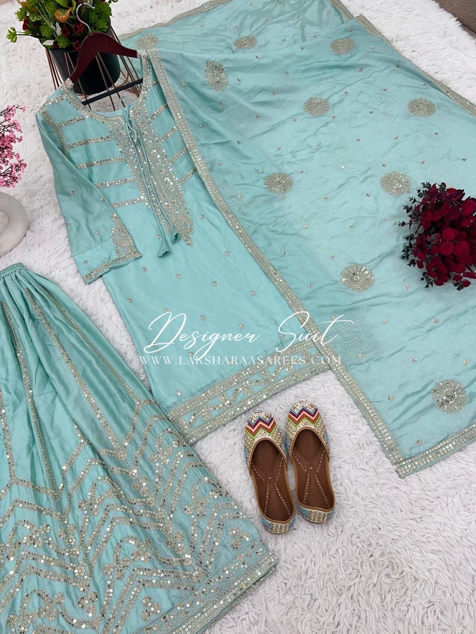 LIHAA - Pastel Designer Pallazo Suits