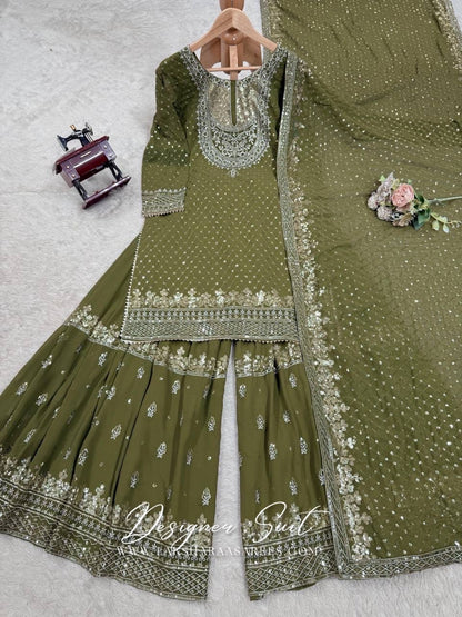 BHAVNIA — Premium Georgette Sharara Suit