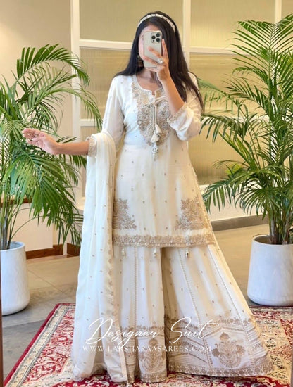 ASIFA — White Pallazo Suit