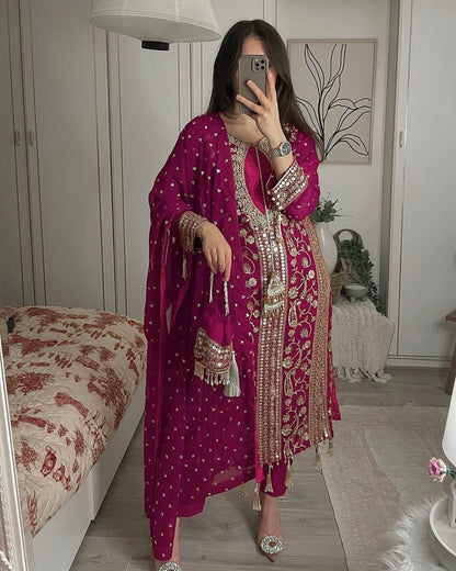 Tasha Rani Pink Salwar Kameez