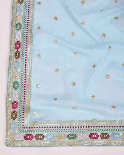 Ahana Tabby Organza Silk Saree with beautiful borders