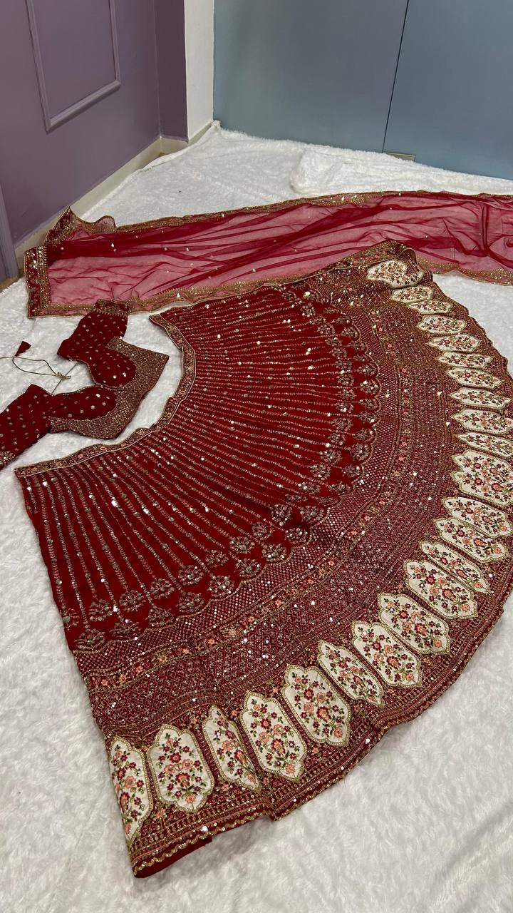 Red Premium Bridal Red Lehenga