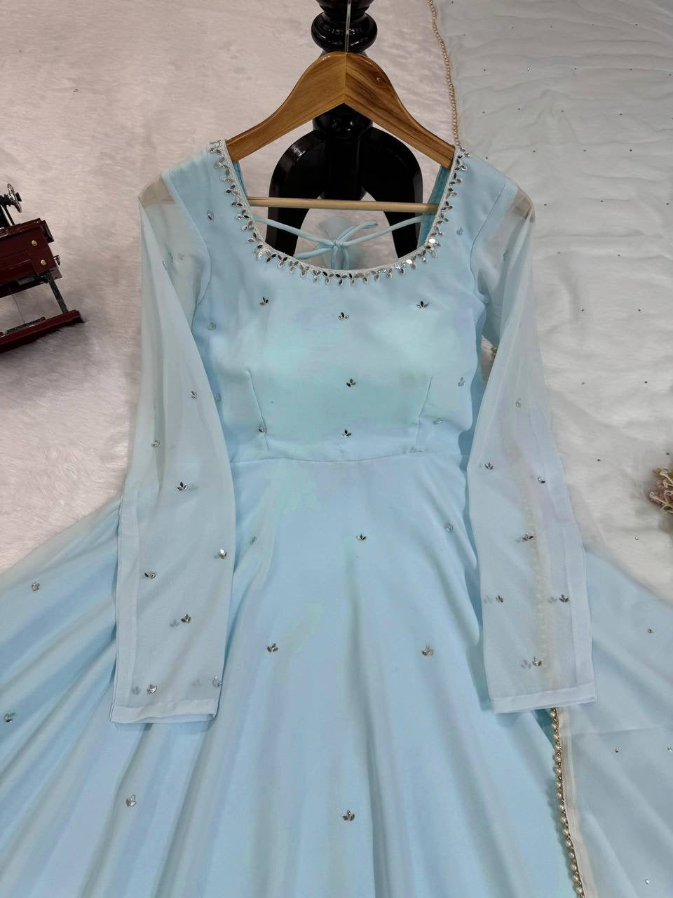 SAMIHA - Baby Blue Anarkali Suit