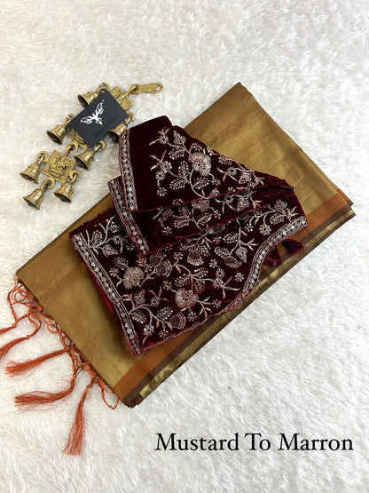 PRITA - Tissue Silk Saree x Readymade Blouse