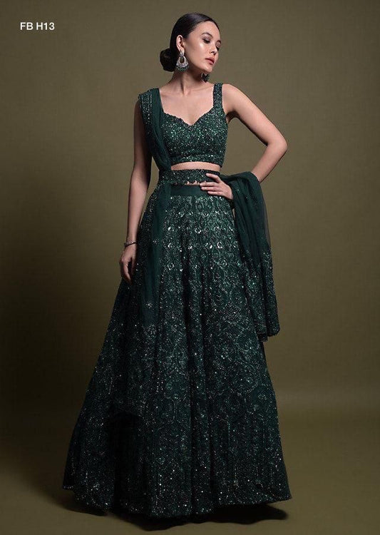 Noura Premium Green Lehenga