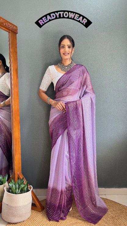 Ombré Georgette Readymade Saree