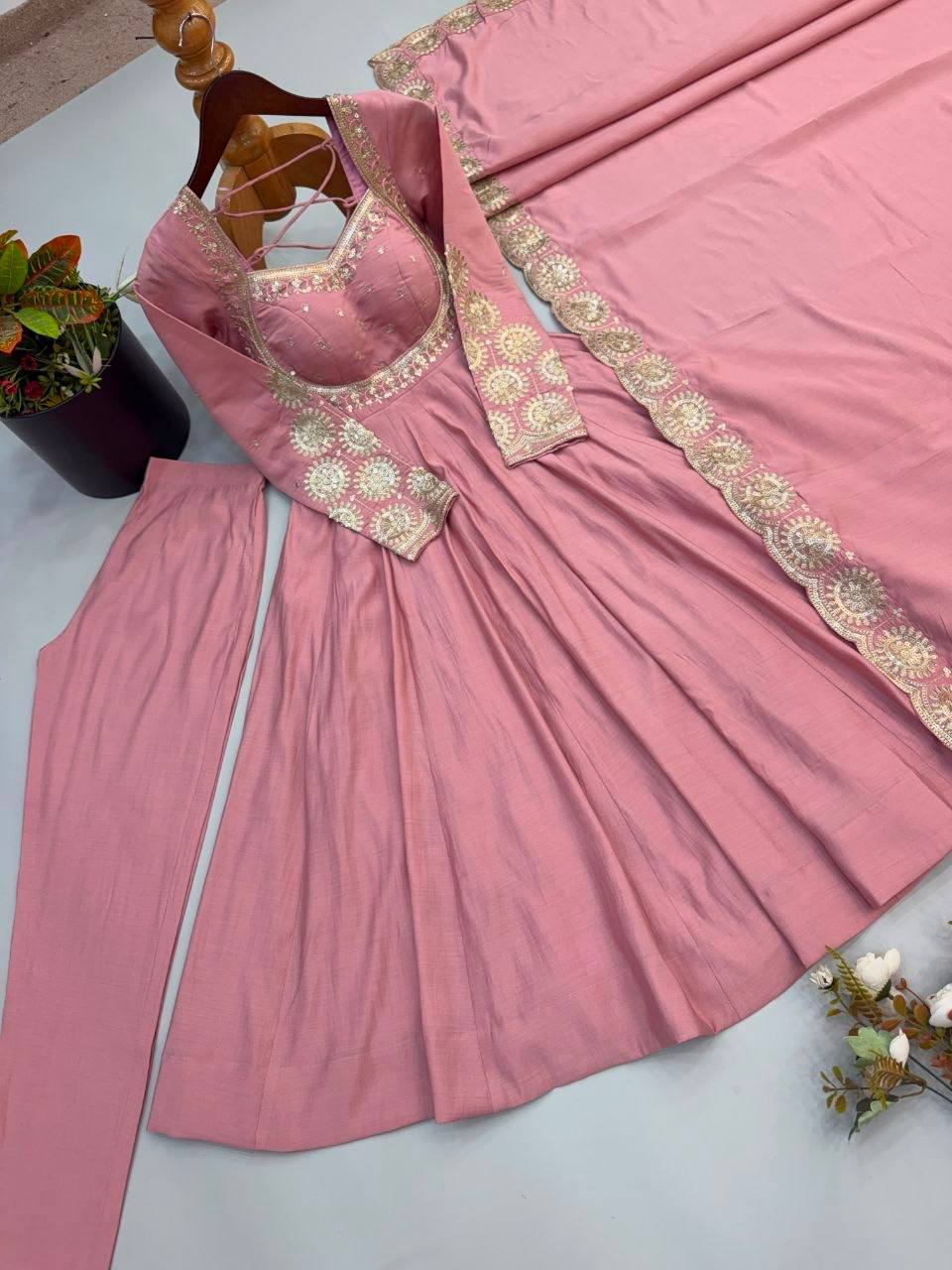 Laksharaa Sarees MASAKALI — Anarkali Suit Dusty Rose