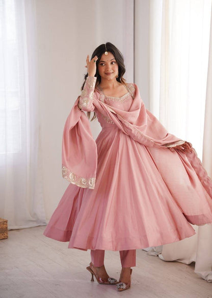 Laksharaa Sarees MASAKALI — Anarkali Suit Dusty Rose