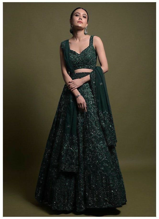 Noura Premium Green Lehenga