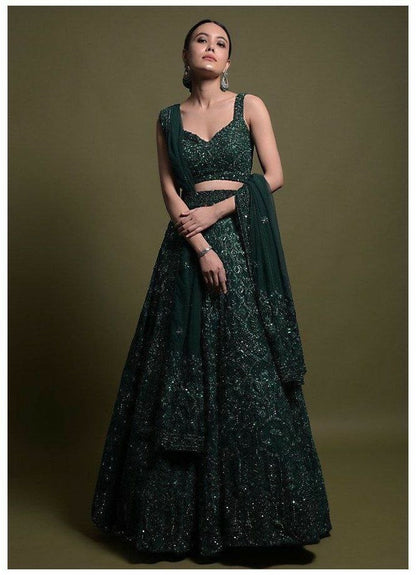 Noura Premium Green Lehenga