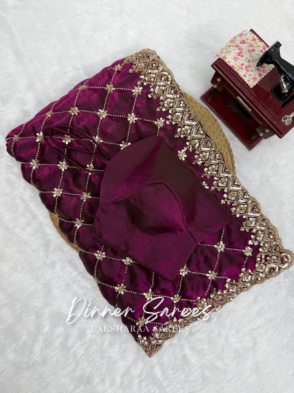 Laksharaa Sarees LAUREL Saree Wine Purple