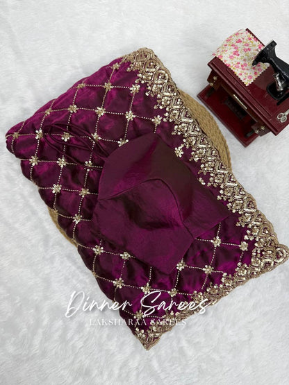 Laksharaa Sarees LAUREL Saree Wine Purple