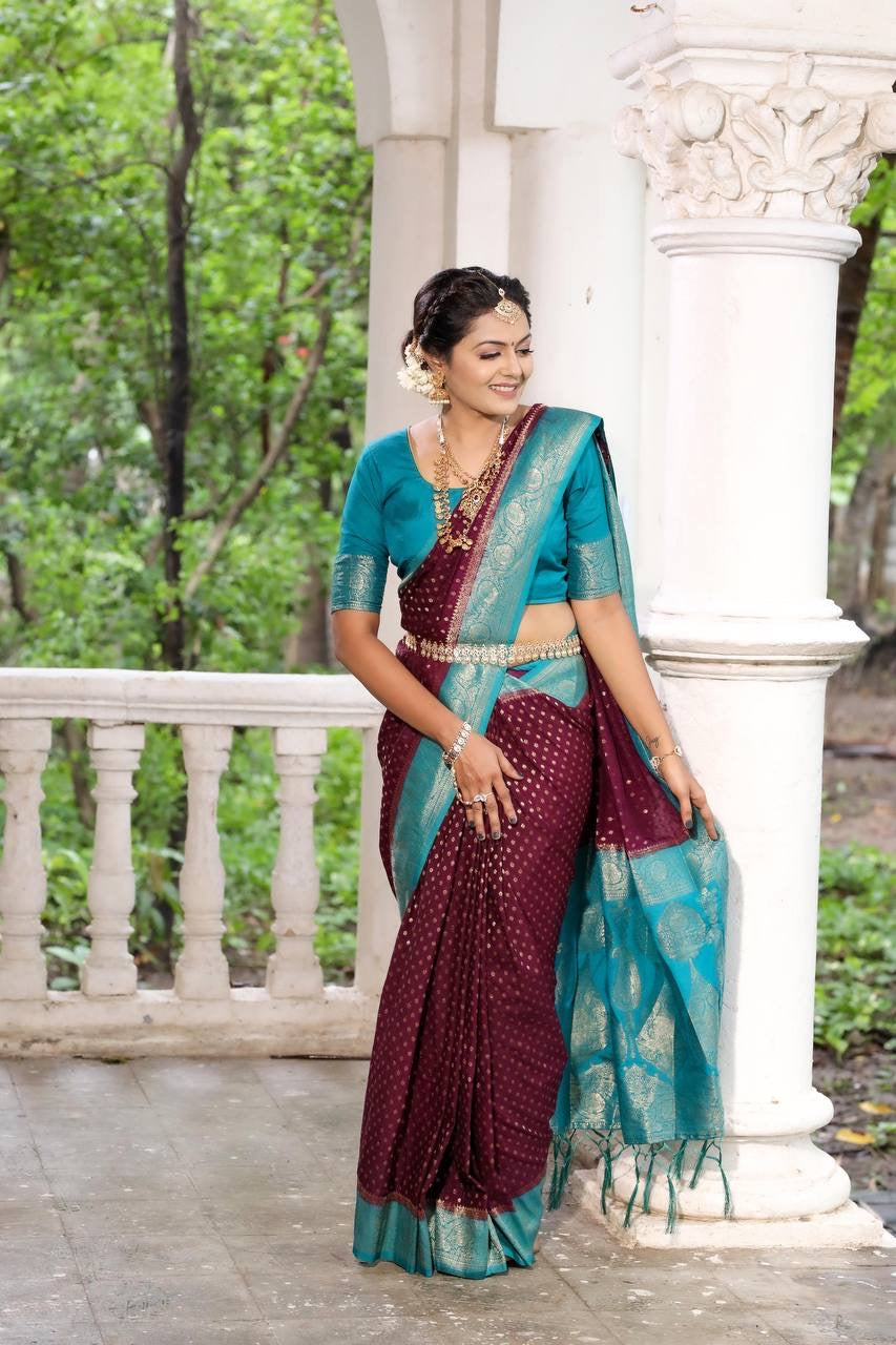 Georgette Silk Saree x Constrast Border