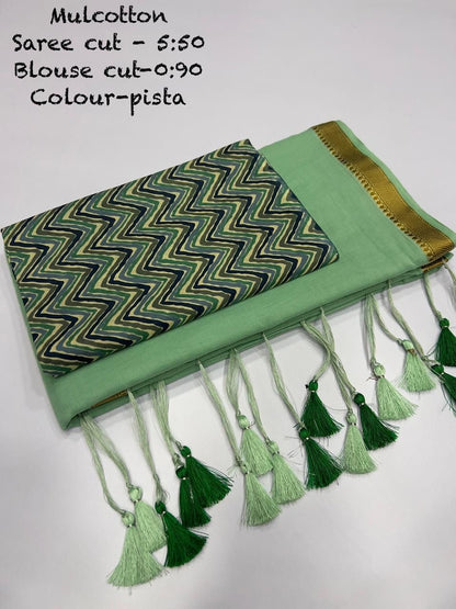 Diwali Special — Mul Cotton Sarees x Tassle Border