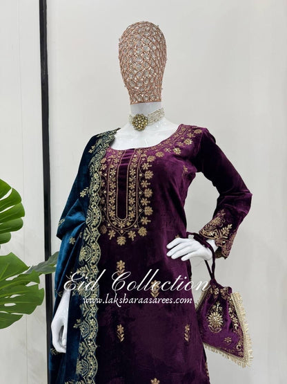 NARA — Premium Velvet Sharara Suits