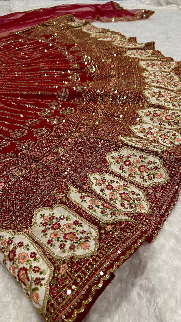 Red Premium Bridal Red Lehenga