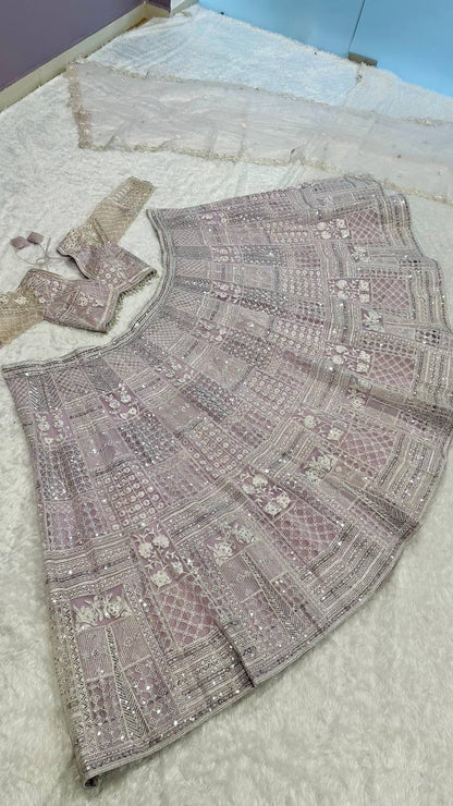 TEJAS - Pastel Purple Premium Lehenga