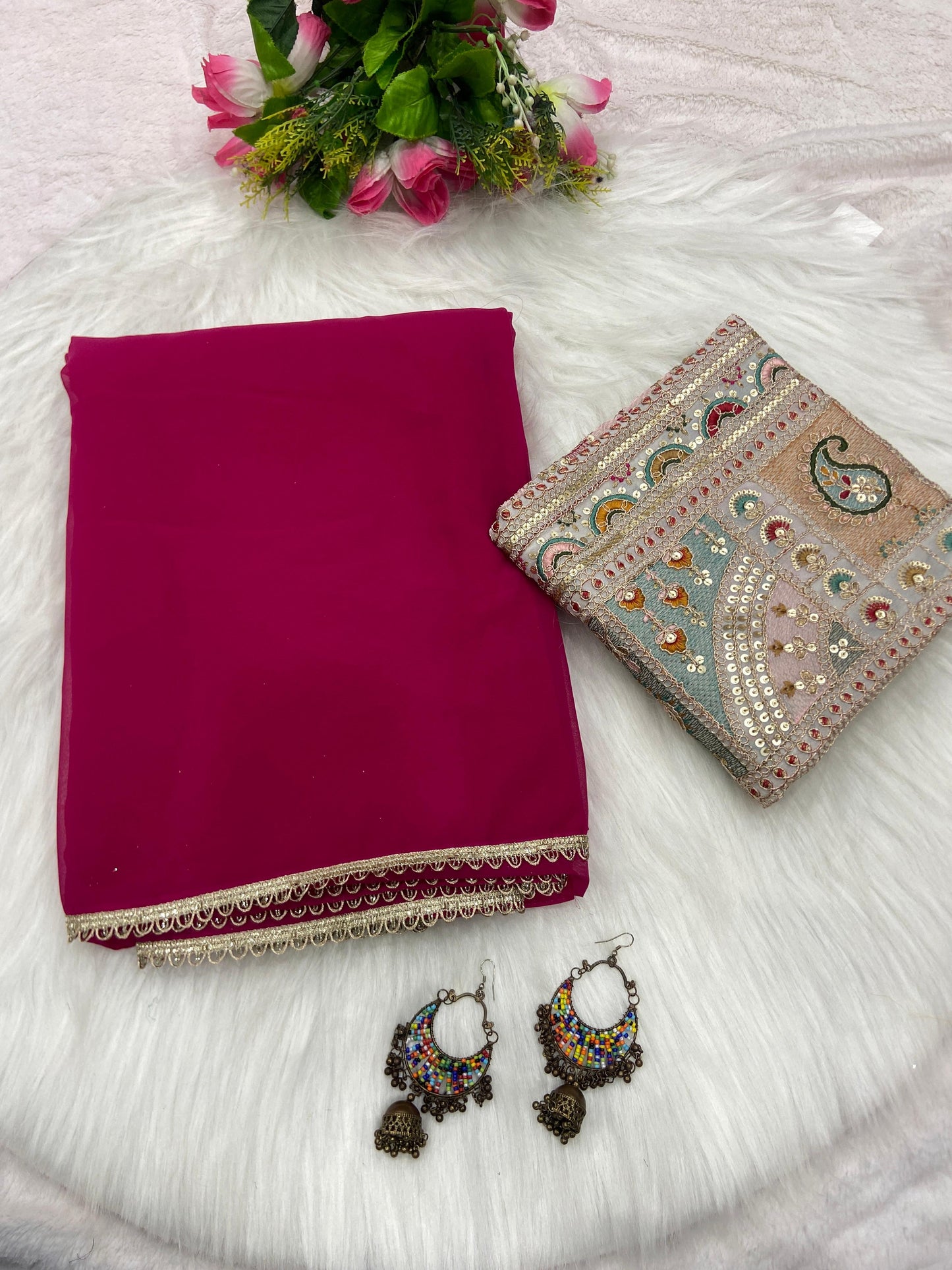 NALINI - Beautiful Georgette Saree with Designer Blouse