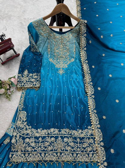 LAVINAA - Ombré Sharara Suit