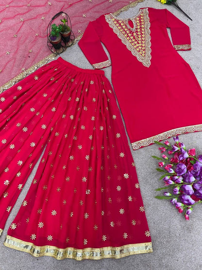 SUKHI - Rani Pink Pallazo Suit