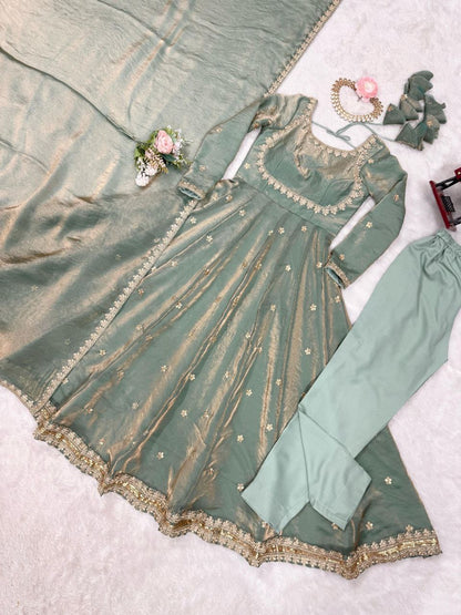 PIAA — Fandy Silk Shimmer Anarkali