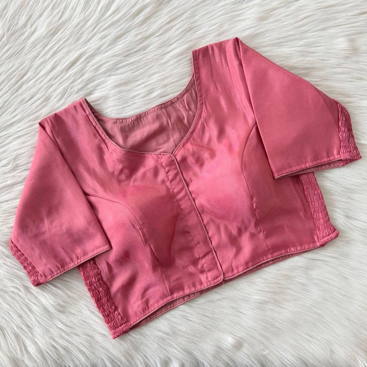 Laksharaa Sarees Soft Silk Readymade Saree blouse Dusty Rose