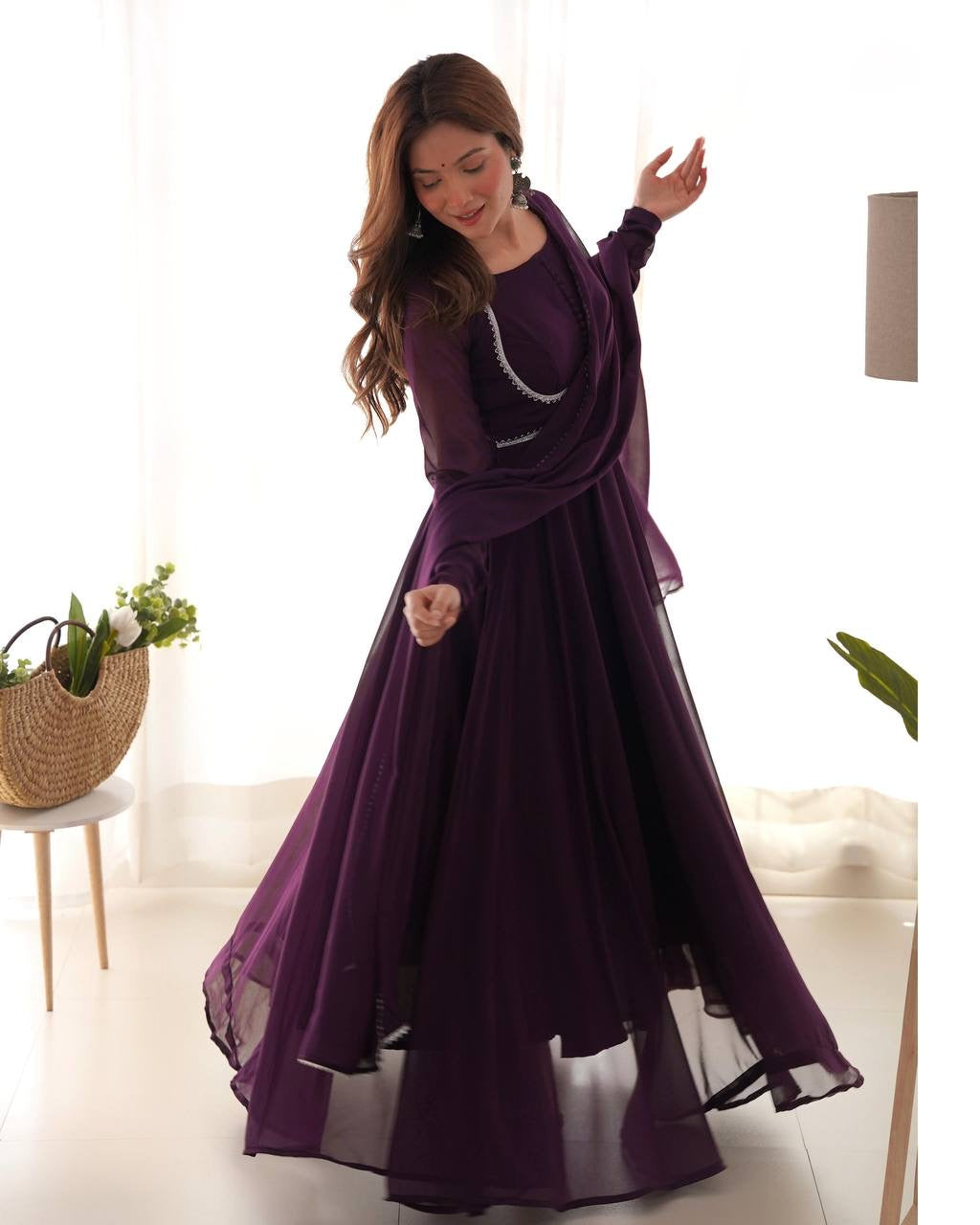 Purple Anarkali