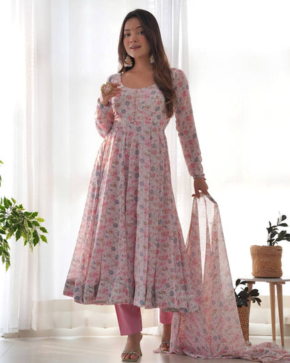 Floral Anarkali Suit